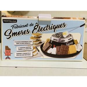 S'MORES Kit by Nostalgia Indoor Electric Stainless Steel S'mores Maker NIB